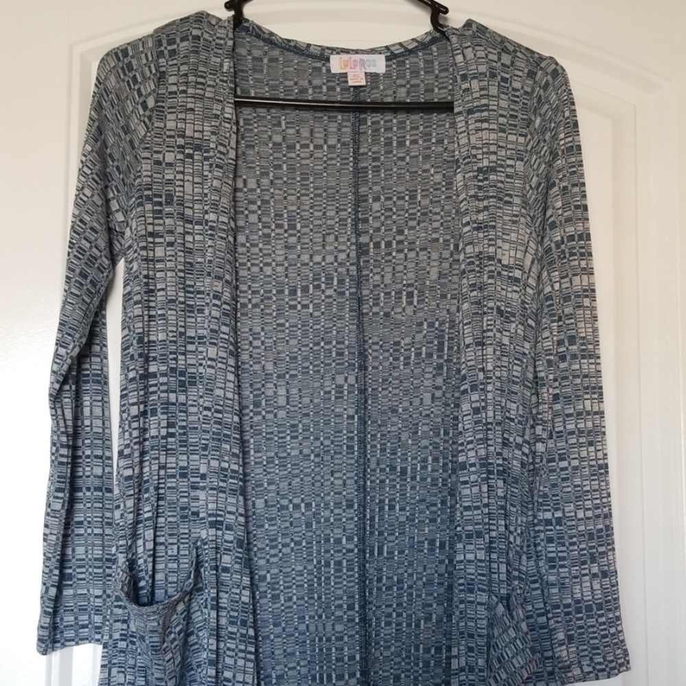 XS BLUE Textured Lularoe Sarah